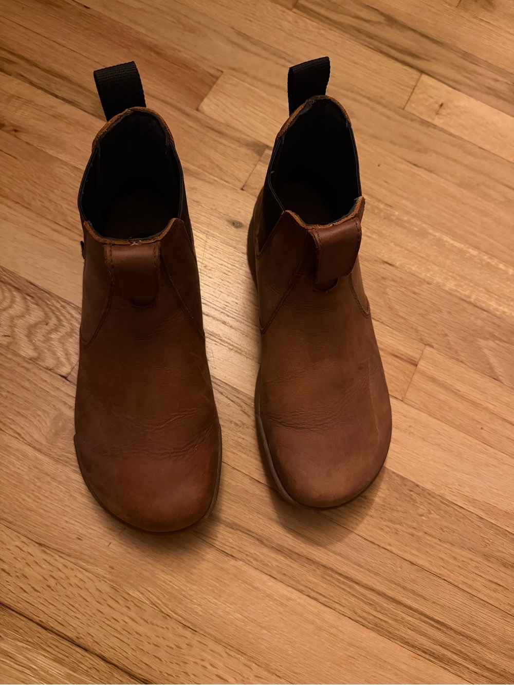 Lem’s Women's Brown Leather Chelsea Ankle Booties